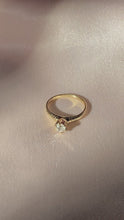 Load and play video in Gallery viewer, Antique 14k Solitaire Old European Diamond Engagement Ring 1930
