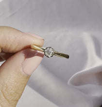 Load and play video in Gallery viewer, Antique 18k Old European Cut Diamond Solitaire Ring
