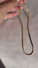Load and play video in Gallery viewer, Vintage 14k Patterned Reversible Herringbone Chain 16&quot;
