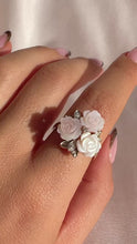 Load and play video in Gallery viewer, Vintage 14k Diamond Rose Bouquet Ring
