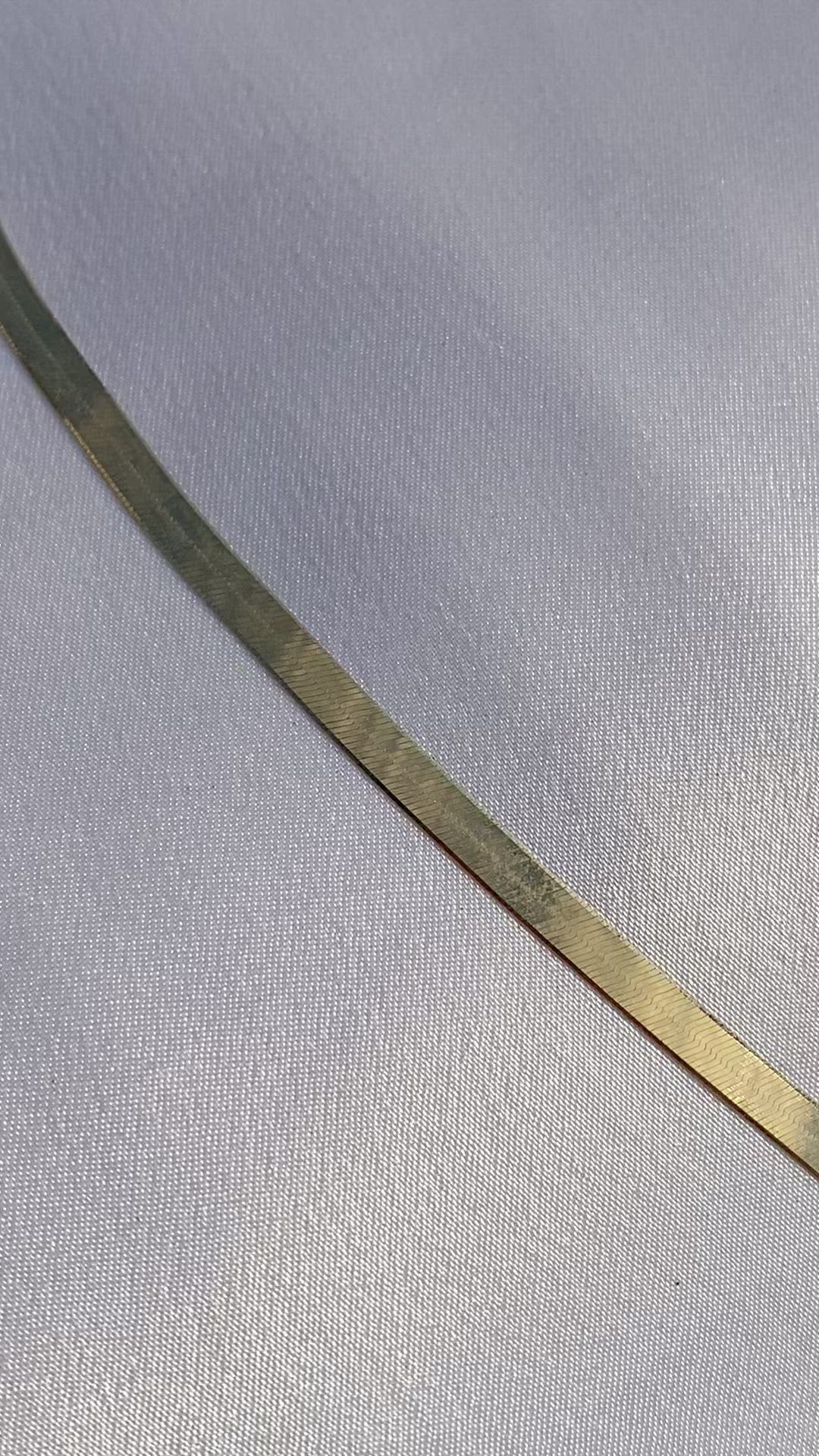 Vintage 14k Italian Aurafin Herringbone Chain 20"