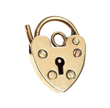 Load image into Gallery viewer, 9k Heart Padlock Vintage Charm
