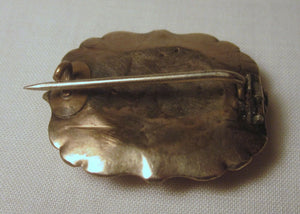 Antique Georgian Enamel Mourning Hair Pin 1800s