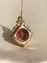 Load image into Gallery viewer, Antique Carnelian Warrior Intaglio Seal Watch Fob Pendant 1800s
