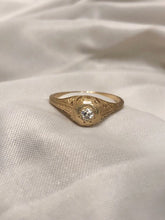 Load image into Gallery viewer, Antique 14k Diamond Art Deco Gypsy Ring
