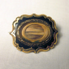 Load image into Gallery viewer, Antique Georgian Enamel Mourning Hair Pin 1800s
