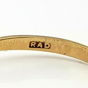 Vintage 9k Gold Daisy Band Ring