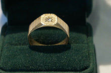 Load image into Gallery viewer, Antique 9k Gold Diamond Gypsy Ring
