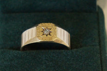 Load image into Gallery viewer, Antique 9k Gold Diamond Gypsy Ring
