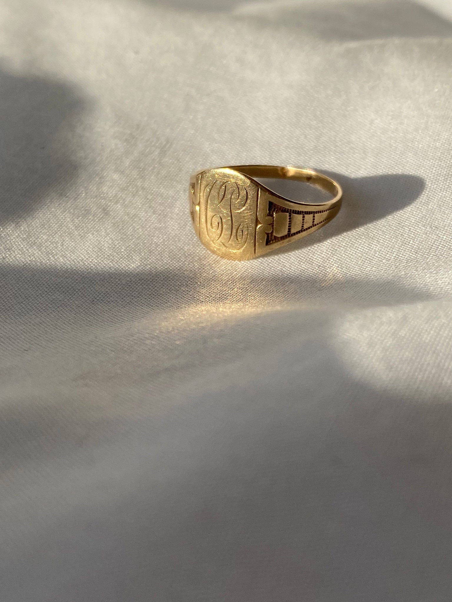 Antique 10k Gold Monogram CL Signet Ring – 23carat