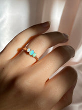 Load image into Gallery viewer, Antique Victorian Opal 14k Gold Trilogy Cabachon Ring
