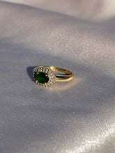 Load image into Gallery viewer, Vintage 9k Gold Peridot Diamond Crown Ring
