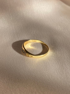Antique Gypsy Diamond 15k Gold Edwardian Ring