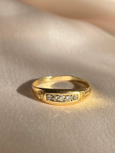 Antique Gypsy Diamond 15k Gold Edwardian Ring