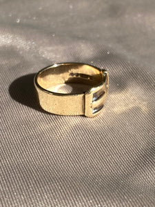 Vintage Belt Buckle 9k Gold Ring