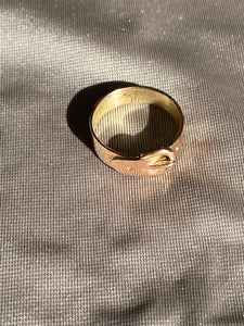 Vintage Belt Buckle 9k Rose Gold Ring
