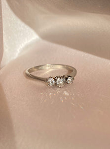 Antique Victorian Diamond Platinum Trilogy Ring