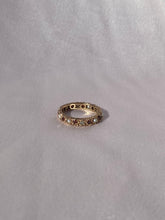 Load image into Gallery viewer, Vintage 9k Eternity Etruscan Garnet Pearl Ring
