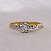 Load image into Gallery viewer, Antique 18k Platinum Solitaire Diamond Ring

