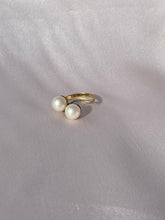 Load image into Gallery viewer, Antique 18k Double Pearl Twist Ring
