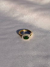 Load image into Gallery viewer, Vintage 9k Gold Peridot Diamond Crown Ring
