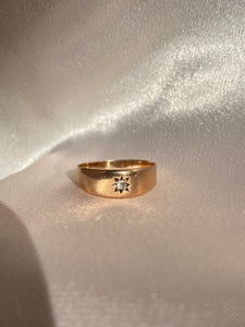 Antique Gypsy Diamond 9k Gold Ring