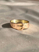 Load image into Gallery viewer, Vintage Belt Buckle 9k Rose Gold Ring
