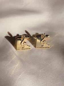 Vintage Mens Piano Music Note Cuff Links