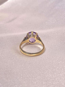 Vintage 9k Amethyst Rosa de Francia Ring