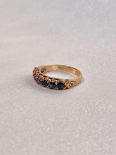 Load image into Gallery viewer, Vintage 9k Sapphire Eternity Ring Band

