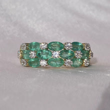 Load image into Gallery viewer, Vintage 9k Emerald Sapphire Ring
