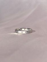 Load image into Gallery viewer, Vintage 18k White Gold Eternity Diamond Band
