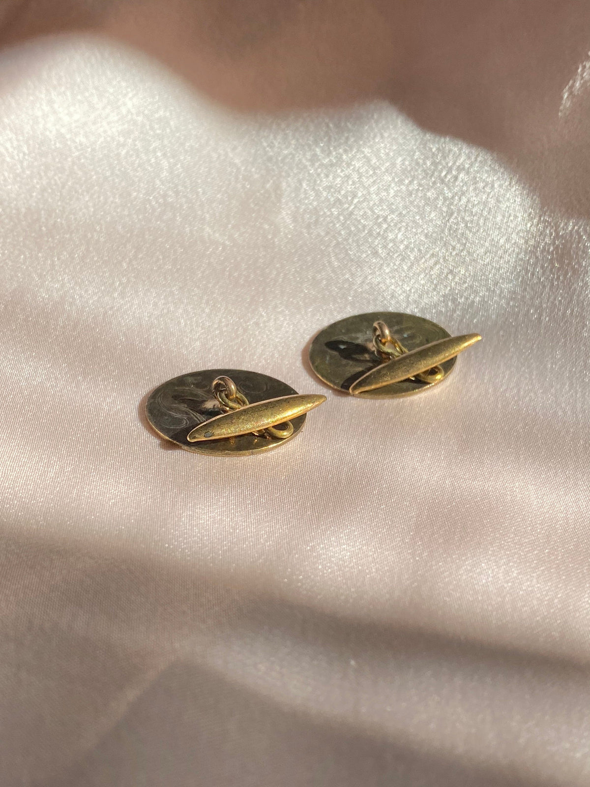 Vintage Mens Monogram Cuff Links