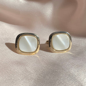 Vintage Mens Mother of Pearl Cuff Links