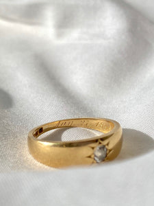 Antique 18k Diamond Gypsy Ring 1898
