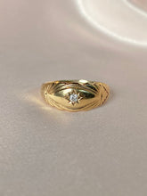 Load image into Gallery viewer, Vintage 9k Diamond Gypsy Ring 1987
