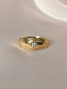 Vintage 9k Diamond Gypsy Ring 1987