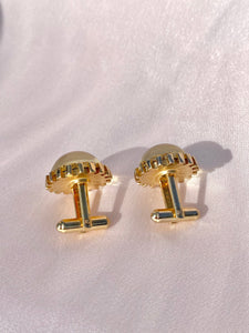 Vintage Mens Gold Flaked Cuff Links