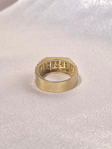Vintage 9k Diamond Key Ring