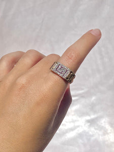 Vintage 9k Diamond Key Ring