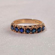 Load image into Gallery viewer, Vintage 9k Sapphire Eternity Ring Band
