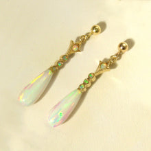 Load image into Gallery viewer, Vintage 9k Opal Tear Drop Earrings
