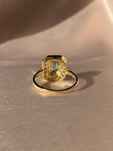 Emerald Diamond Target Deco Ring