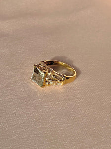 Vintage 9k Teal Amethyst Ring