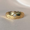 Vintage 9k Diamond Gypsy Ring 1987