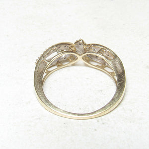 Vintage 10k Diamond Crossover LOVE Ring