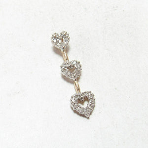 Vintage 10k Diamond Heart Drop Journey Pendant