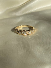 Load image into Gallery viewer, Vintage 14k Five Diamond Wave Ring
