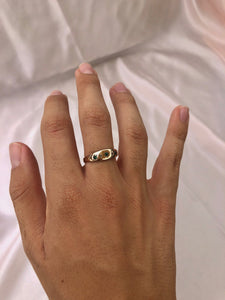 Antique 9k Gypsy Eternity Emerald Diamond Ring