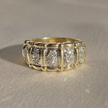 Load image into Gallery viewer, Vintage 9k Diamond Paneled Chunky Ring
